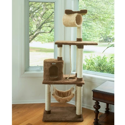 Armarkat 70" Real Wood Cat Tree With Scratch Posts, Hammock For Cats & Kittens, X7001 4 Armarkat 70" Real Wood Cat Tree With Scratch Posts, Hammock For Cats & Kittens, X7001 - Image 2