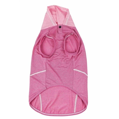 Pet Life Active Pull-Rover 4-Way Stretch Two-Toned Performance Sleeveless Hoodie Dog And Cat T-Shirt - Pink - XS 7 Pet Life Active Pull-Rover 4-Way Stretch Two-Toned Performance Sleeveless Hoodie Dog And Cat T-Shirt - Pink - XS - Image 5