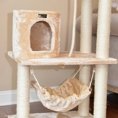 Armarkat 62" Real Wood Cat Tree With Scratch Posts, Hammock For Cats And Kittens A6202 6 Armarkat 62" Real Wood Cat Tree With Scratch Posts, Hammock For Cats And Kittens A6202 - Image 4