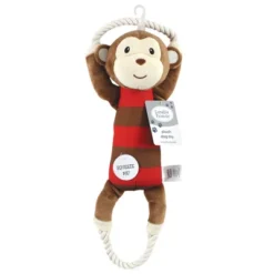 Luvable Friends Pet Squeaky Plush Dog Toy With Rope, Monkey, One Size
