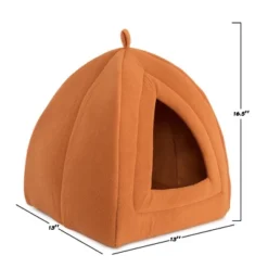 Trademark Global Petmaker Cozy Kitty Tent Igloo Plush Cat Bed - Brown -PawHut || Nylabone || Northlight Gifts Shop GUEST 0d554819 de61 40bf 9b3c 1c7e08e38431