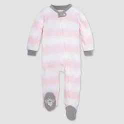 Burt's Bees Baby® Baby Girls' Rugby Striped Organic Cotton Sleep N' Play - Pink -PawHut || Nylabone || Northlight Gifts Shop GUEST 12e98236 0e58 4422 bf15 57763c39c4e6