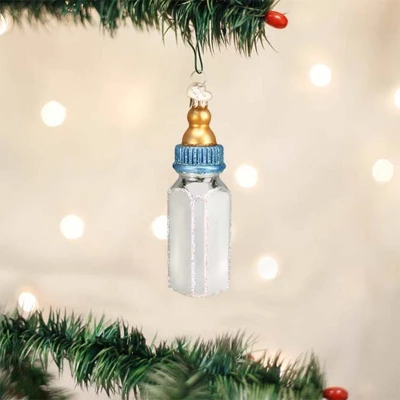 Old World Christmas Boy Baby Bottle - One Ornament 4 Inches - Keepsake Long Lasting - 32497 - Glass - White 3 Old World Christmas Boy Baby Bottle - One Ornament 4 Inches - Keepsake Long Lasting - 32497 - Glass - White