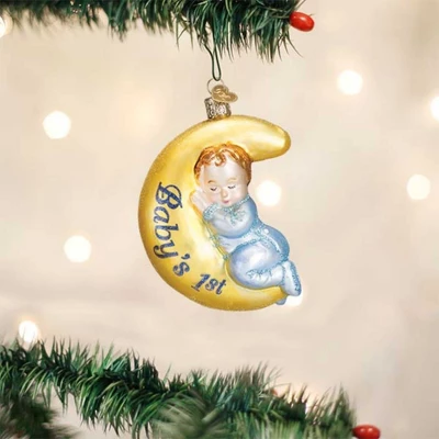 Old World Christmas Dreamtime Boy - One Ornament 4 Inches - Moon Ornament - 10241 - Glass - Multicolored 4 Old World Christmas Dreamtime Boy - One Ornament 4 Inches - Moon Ornament - 10241 - Glass - Multicolored - Image 2
