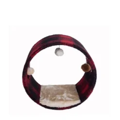 Armarkat Scotch Plaid Real Wood Cat Hideaway Tunnel