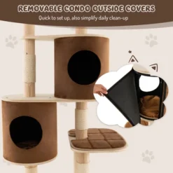 Costway 75'' Multi-layer Wooden Cat Tree Indoor Tower Activity Play Center With 2 Condos -PawHut || Nylabone || Northlight Gifts Shop GUEST 23d97a98 ba7b 40be 81be 26896b27e987