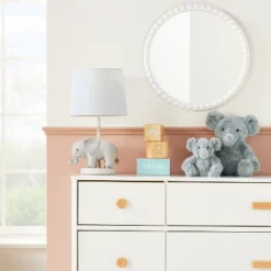 Plush Elephant Table Lamp Includes LED Light Bulb - Cloud Island™