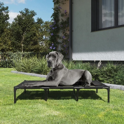 Elevated Dog Bed - 48x36-Inch Portable Pet Bed With Non-Slip Feet - Indoor/Outdoor Dog Cot Or Puppy Bed For Pets Up To 110lbs By PETMAKER (Black) 5 Elevated Dog Bed - 48x36-Inch Portable Pet Bed With Non-Slip Feet - Indoor/Outdoor Dog Cot Or Puppy Bed For Pets Up To 110lbs By PETMAKER (Black) - Image 3