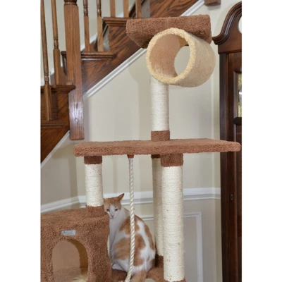 Armarkat 70" Real Wood Cat Tree With Scratch Posts, Hammock For Cats & Kittens, X7001 9 Armarkat 70" Real Wood Cat Tree With Scratch Posts, Hammock For Cats & Kittens, X7001 - Image 7
