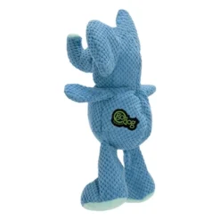 GoDog Checkers Elephant Squeaky Plush Dog Toy With Chew Guard Technology