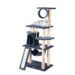 Go Pet Club 53" Kitten Cat Tree Condo With Scratching Board F711 -PawHut || Nylabone || Northlight Gifts Shop GUEST 390d87a6 8a06 47d9 9a3a 6cc7fa732e03