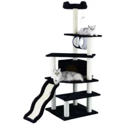 Go Pet Club 70" Cat Tree Condo With Sisal Slide And Scratching Posts F71 9 Go Pet Club 70" Cat Tree Condo With Sisal Slide And Scratching Posts F71 -PawHut || Nylabone || Northlight Gifts Shop GUEST 483e449e a06e 497b a3fe 487723aa281a