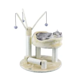 Go Pet Club 34" Cat Tree Condo With Dangling Toys And Sisal Toys F24 - Beige