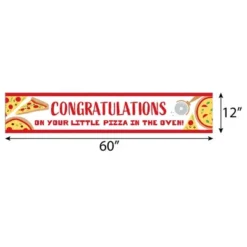 Big Dot Of Happiness Pizza Party Time - Baby Shower Decorations Party Banner