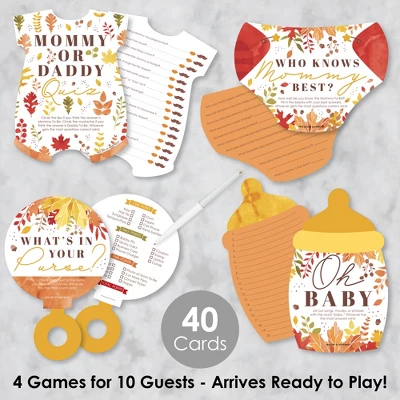 Big Dot Of Happiness Fall Foliage Baby - 4 Autumn Leaves Baby Shower Games - 10 Cards Each - Gamerific Bundle -PawHut || Nylabone || Northlight Gifts Shop GUEST 59982b33 844e 4030 8847 7d48a58cdb72