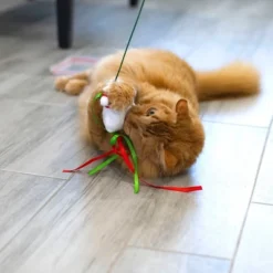 Midlee Christmas Cat Wand With Ribbon - 3 Pack