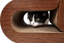 Pet Life Furrlax Ultra-Premium 2-In-1 Pill Shaped Modular Designer Cat Scratcher Wood