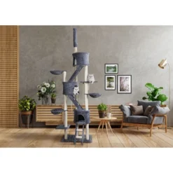 Go Pet Club 106" Cat Tree House With Sisal Covered Scratching Posts FC01 -PawHut || Nylabone || Northlight Gifts Shop GUEST 61b06deb c251 4e4e 94a8 4e14d52c9292