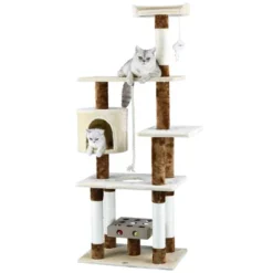 Go Pet Club 67" IQ Busy Box Cat Tree Condo With Sisal Covered Scratching Posts SF051 -PawHut || Nylabone || Northlight Gifts Shop GUEST 70c5b984 a9dc 4218 ad10 3e359bb7e0c7