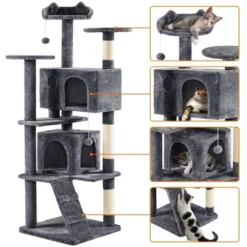 Yaheetech 70"H Cat Tree With 2 Condos For Kittens Small Cats -PawHut || Nylabone || Northlight Gifts Shop GUEST 7261799b 58f0 43f0 a7b5 3f5caa19a78a