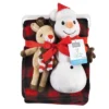 Hudson Baby Unisex Baby Plush Blanket With Toy, Rudolph And Snowman, One Size -PawHut || Nylabone || Northlight Gifts Shop GUEST 730b88cf 72e0 418c 9b63 04ee04caf0c0
