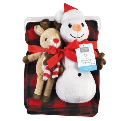 Hudson Baby Unisex Baby Plush Blanket With Toy, Rudolph And Snowman, One Size 3 Hudson Baby Unisex Baby Plush Blanket With Toy, Rudolph And Snowman, One Size