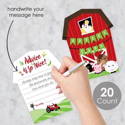 Big Dot Of Happiness Farm Animals - Barn Wish Card Barnyard Baby Shower Activities - Shaped Advice Cards Game - Set Of 20 -PawHut || Nylabone || Northlight Gifts Shop GUEST 785fc8e7 98fa 49d9 afc6 b411ae4367e9