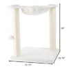 19-Inch Cat Scratching Post With Hammock - Sisal Fabric And Carpet Cat Tree With Hanging Ball Toy For Adult Cats And Kittens By PETMAKER (White)