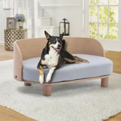 Corgi 26" Wide Small Dog Bed With Removable Cover,Velvet Cushion With Solid Wood Legs And Bent Wood Back-The Pop Maison -PawHut || Nylabone || Northlight Gifts Shop GUEST 7e7ac5fc 11c0 4edd 9778 91f25b5c741c