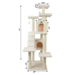 Armarkat B7701 Classic Real Wood Cat Tree In Ivory, Jackson Galaxy Approved, Multi Levels With Ramp, Three Perches, Two Condos -PawHut || Nylabone || Northlight Gifts Shop GUEST 80df597e c9fe 4a8d b683 10e9e2b45d1b