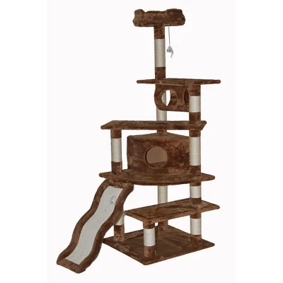Go Pet Club 70" Cat Tree Condo With Sisal Slide And Scratching Posts F71 6 Go Pet Club 70" Cat Tree Condo With Sisal Slide And Scratching Posts F71 - Image 4