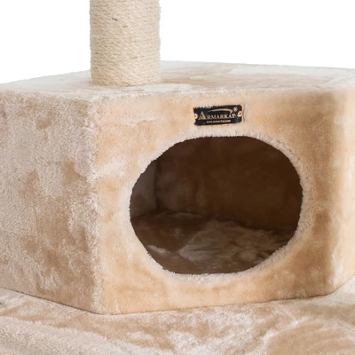 Armarkat 72" H Pet Real Wood Cat Tower, Tower EntertaInment Furniture With Lounge Basket, Perch, A7204 6 Armarkat 72" H Pet Real Wood Cat Tower, Tower EntertaInment Furniture With Lounge Basket, Perch, A7204 - Image 4