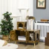 PawHut 54.25" Wooden Cat Tree With Litter Box Enclosure, Cushioned Cat Condo & Plush Platforms With Hammock, Tower & Pet Furniture, Rustic Brown -PawHut || Nylabone || Northlight Gifts Shop GUEST 8abd0593 76e4 4b4f 9c74 48ca8e440bd2