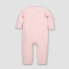 Burt's Bees Baby Burt's Bees Baby® Girls' Organic Cotton Quilted Bee Wrap Front Jumpsuit - Blossom 0-3M