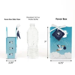 Big Dot Of Happiness Boy Special Delivery - Blue It's A Boy Stork Baby Shower Favor Boxes - Set Of 12