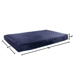 Memory Foam Dog Bed – 2-Layer Orthopedic Dog Bed With Machine Washable Cover - 46 X 27 Dog Bed For Large Dogs Up To 95lbs By PETMAKER (Blue)