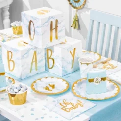 Creative Converting 3ct Marble Baby Shower 'Oh Baby' Blocks Centerpieces Party Décor And Accessories Blue -PawHut || Nylabone || Northlight Gifts Shop GUEST 969f782a f7c2 403f 83be db88d4037bf5