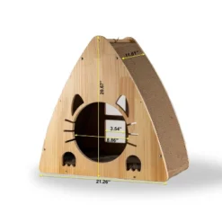 Armarkat Real Wood Medium Triangular Natural Solid Wood Cat Condo S2106 -PawHut || Nylabone || Northlight Gifts Shop GUEST 97880bb8 c925 479f a9d6 c4fe2513dd25