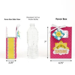Big Dot Of Happiness You Are My Sunshine - Baby Shower Or Birthday Party Favor Boxes - Set Of 12