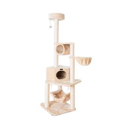 Armarkat 72" H Pet Real Wood Cat Tower, Tower EntertaInment Furniture With Lounge Basket, Perch, A7204 9 Armarkat 72" H Pet Real Wood Cat Tower, Tower EntertaInment Furniture With Lounge Basket, Perch, A7204 - Image 7