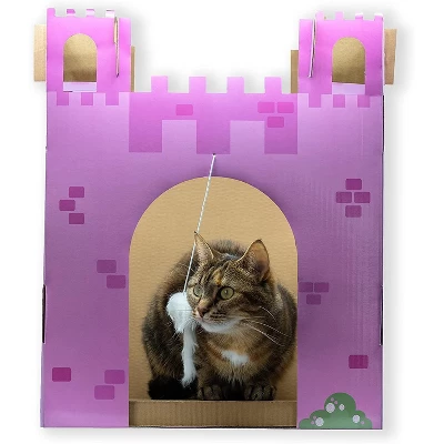 Midlee Pink Castle Cat Scratcher House 4 Midlee Pink Castle Cat Scratcher House - Image 2