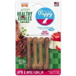 Nylabone Puppy Healthy Edibles Natural Long Lasting Lamb And Apple Dog Chew And Treat