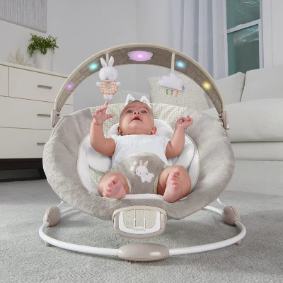 Ingenuity InLighten Baby Bouncer Seat, Light Up Toy Bar, Bunny Tummy Time Pillow Mat - Twinkle Tails 3 Ingenuity InLighten Baby Bouncer Seat, Light Up Toy Bar, Bunny Tummy Time Pillow Mat - Twinkle Tails