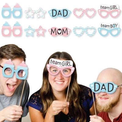 Big Dot Of Happiness Baby Gender Reveal Glasses - Paper Card Stock Team Boy Or Girl Party Photo Booth Props Kit - 10 Count -PawHut || Nylabone || Northlight Gifts Shop GUEST bbe71add ba41 493a b65f 45c5a6ea3783