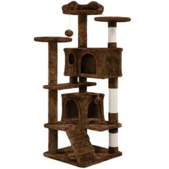 Yaheetech 54"H Cat Tree With 2 Condos For Kittens Small Cats -PawHut || Nylabone || Northlight Gifts Shop GUEST bec986ab 8a7b 44a3 a449 7c604d685d22