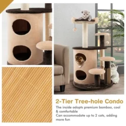 Costway 40'' Cat Tree Tower Multi-Level Activity Tree With 2-Tier Cat-Hole Condo -PawHut || Nylabone || Northlight Gifts Shop GUEST bf5ce649 cb54 4114 9969 5d9dd7dae8f8