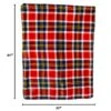 Waterproof Pet Blanket - 50x60 Reversible Plaid Throw Protects Couch, Car, Bed From Spills, Stains, Or Fur - Dog And Cat Blankets By Petmaker (Red)
