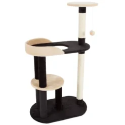 3-Tier Cat Tower - Indoor Feline Furniture With 2 Napping Perches, 2 Sisal Rope Scratching Posts, Peek Hole, And Fun Hanging Toy By PETMAKER (Black) -PawHut || Nylabone || Northlight Gifts Shop GUEST c30ae7f8 7db8 4c22 87f8 af4c3a8410dc