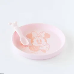 Bumkins 2pc Minnie Mouse Feeding Set - Salmon Pink