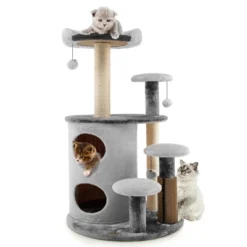 Costway 40'' Cat Tree Tower Multi-Level Activity Tree With 2-Tier Cat-Hole Condo -PawHut || Nylabone || Northlight Gifts Shop GUEST cadd8d27 ba12 4bc3 8637 e0b9e7d56476